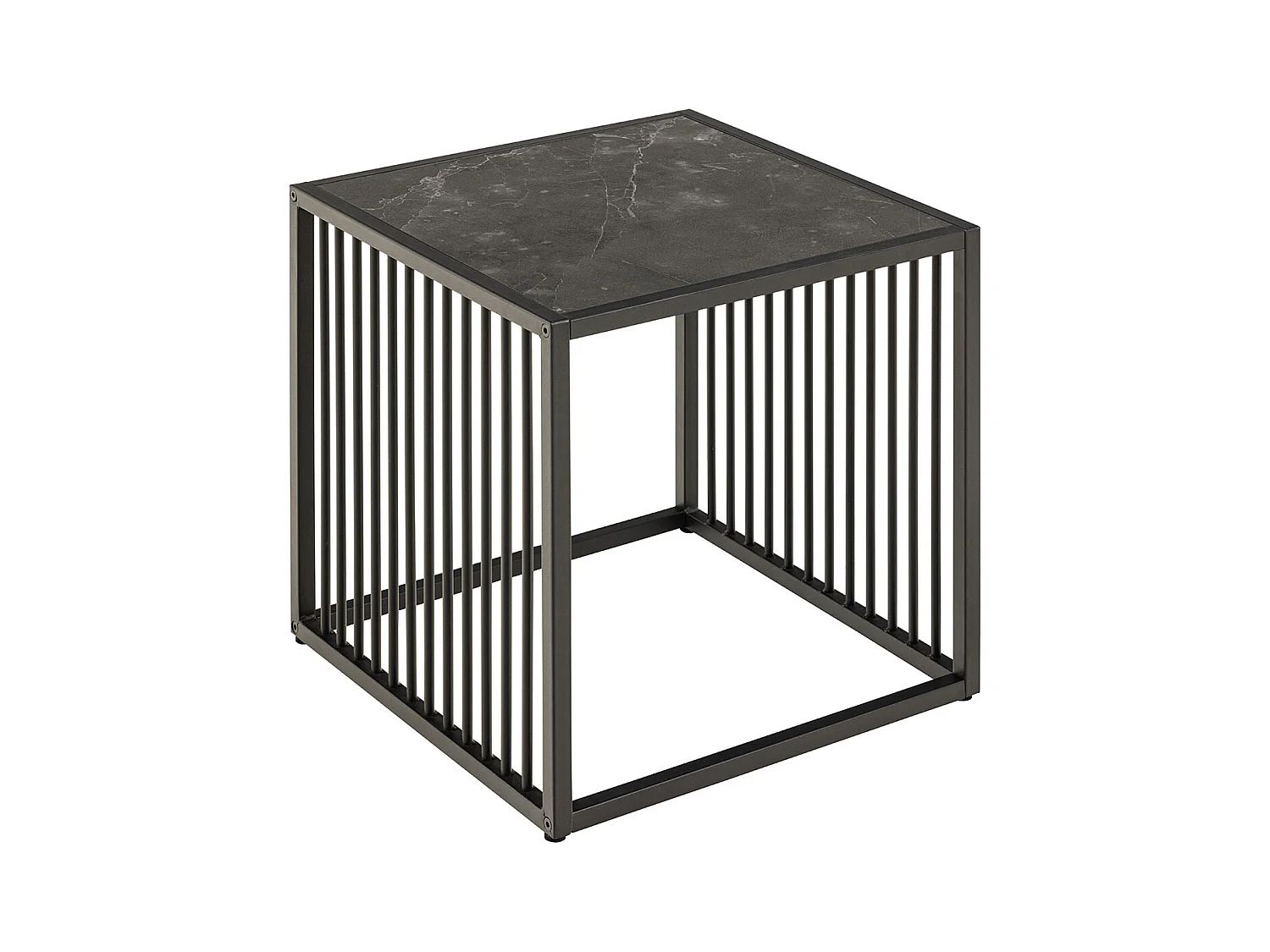 Strington table basse table d'appoint marbre décor noir.