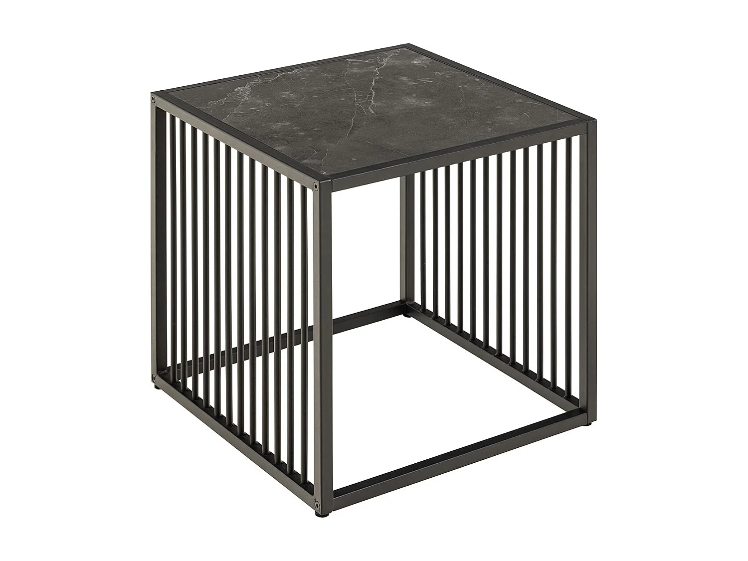 Strington table basse table d'appoint marbre décor noir.