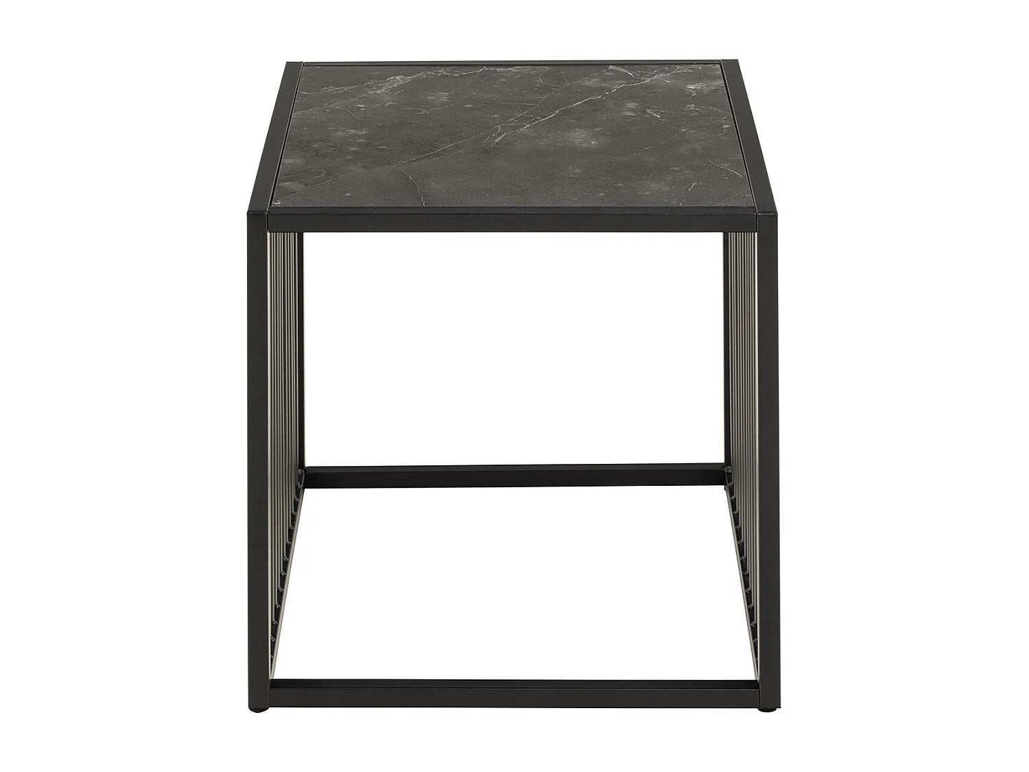 Strington table basse table d'appoint marbre décor noir.