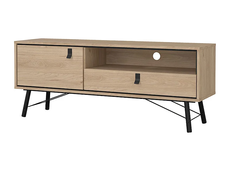 Ry meuble TV 1 porte 1 tiroir chêne décor.