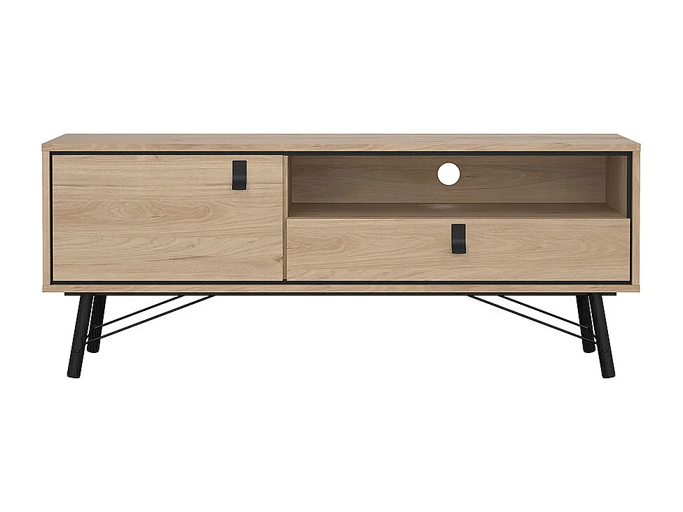 Ry meuble TV 1 porte 1 tiroir chêne décor.