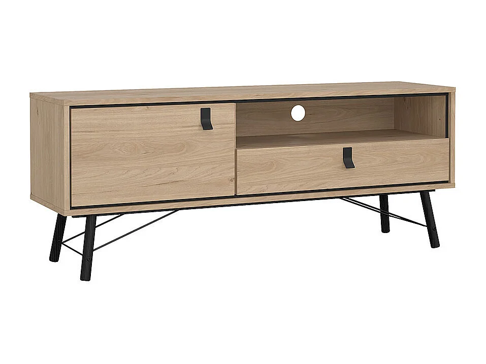 Ry TV Tisch 1 Tür 1 Schublade Eiche Dekor.