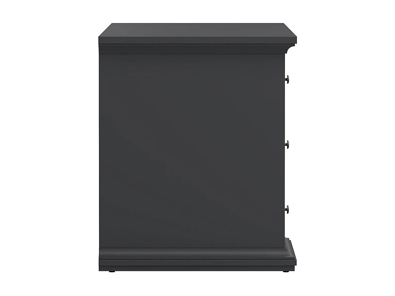 Venedig bureau 3 tiroirs gris mat.