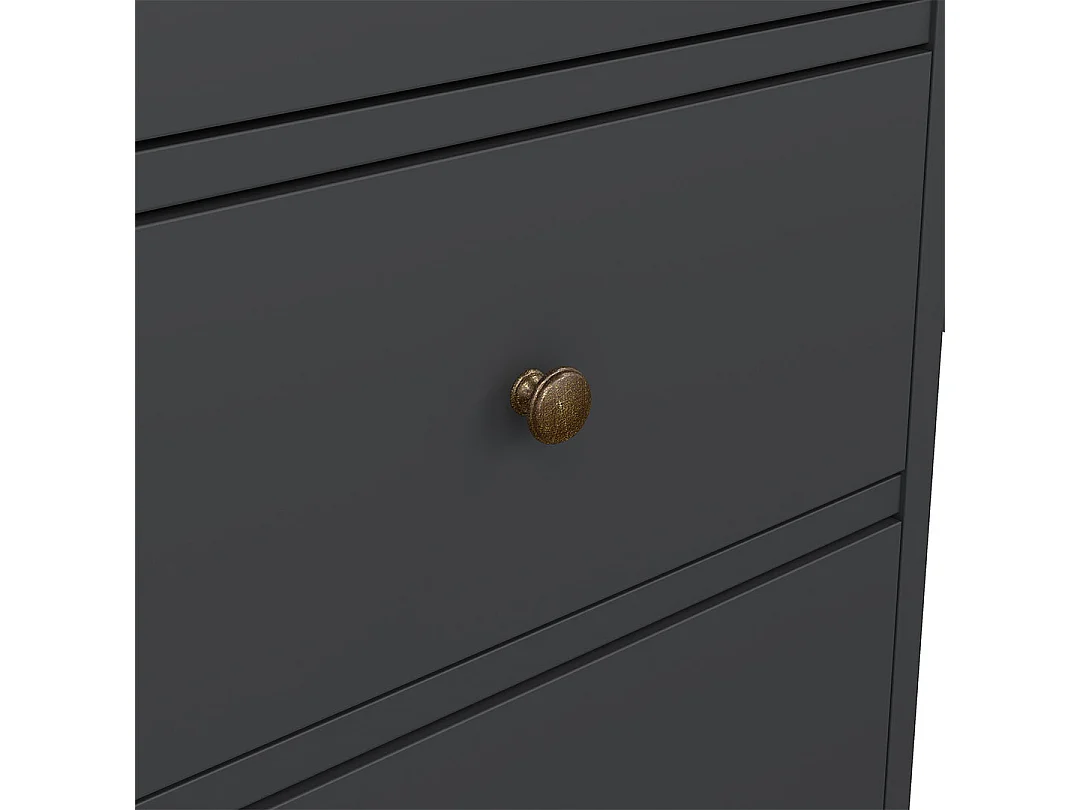 Venedig bureau 3 tiroirs gris mat.