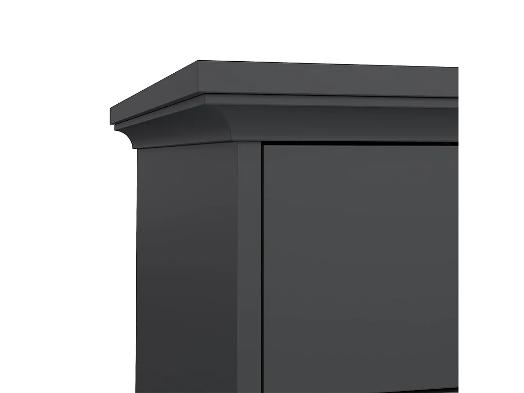 Venedig bureau 3 tiroirs gris mat.