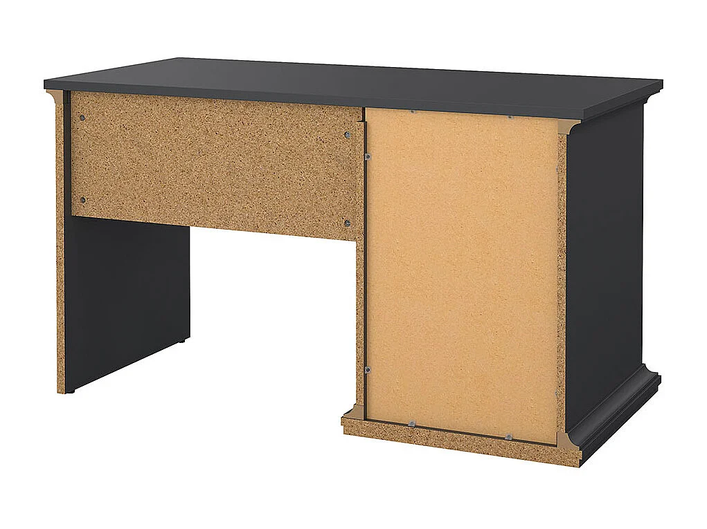 Venedig bureau 3 tiroirs gris mat.