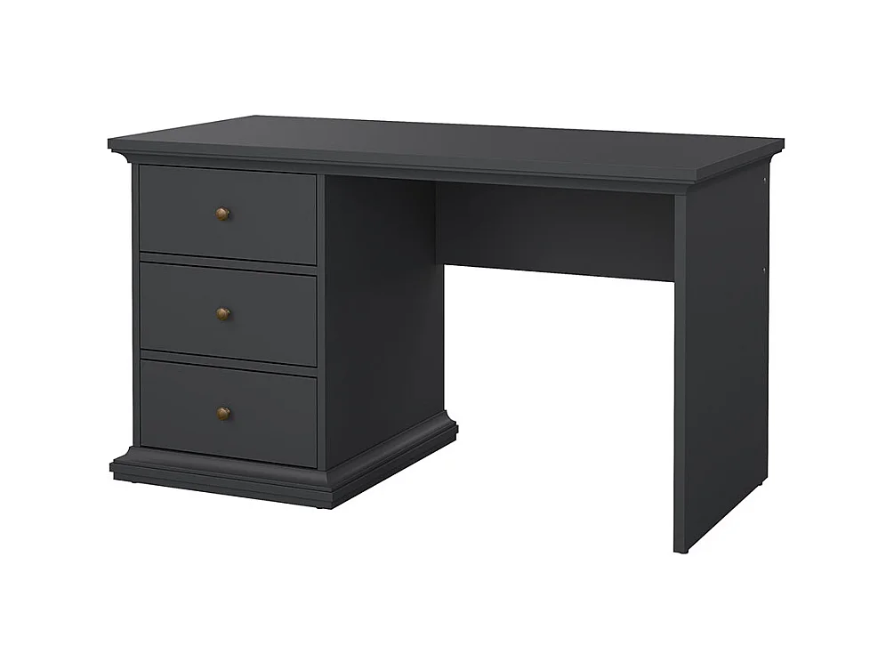 Venedig bureau 3 lades mat grijs.