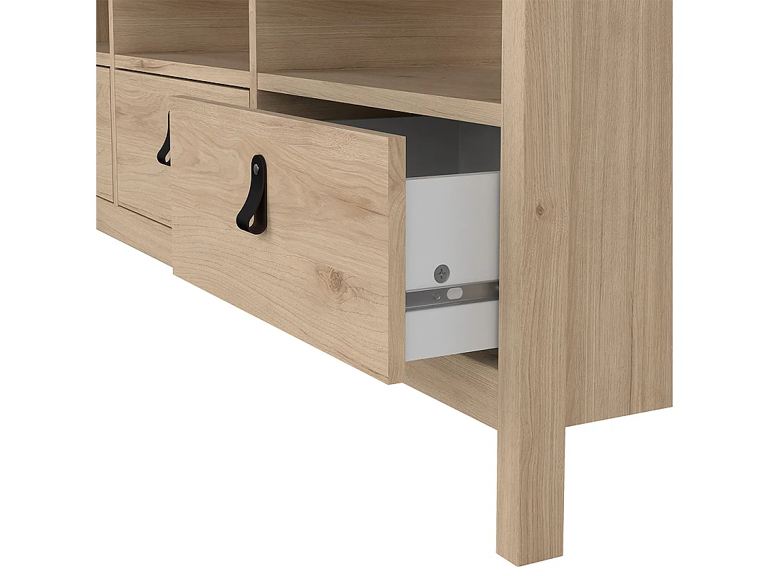 Madrid TV Tisch 3 Schubladen Eichen-Dekor.