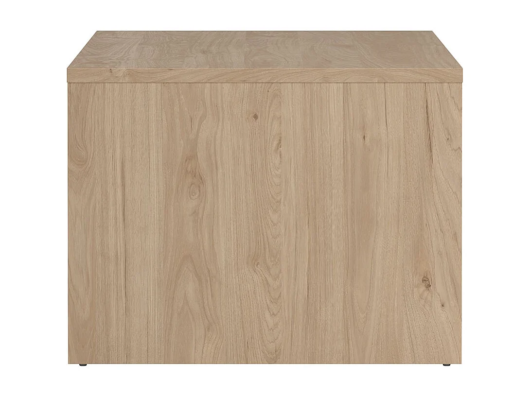 Next Couchtisch 2 Schubladen, 2 Ablagen Eichen-Dekor, weiß hochglanz.
