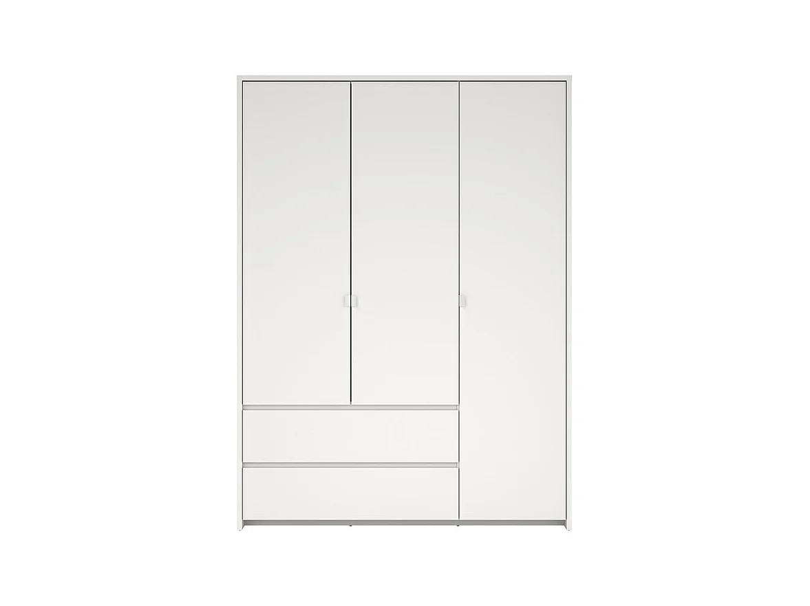 Next armoire de rangement 3 portes 2 tiroirs 149x200cm blanc.
