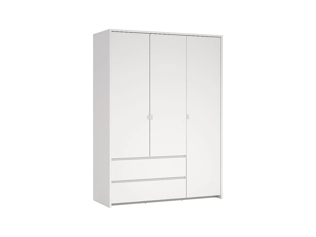 Next armoire de rangement 3 portes 2 tiroirs 149x200cm blanc.