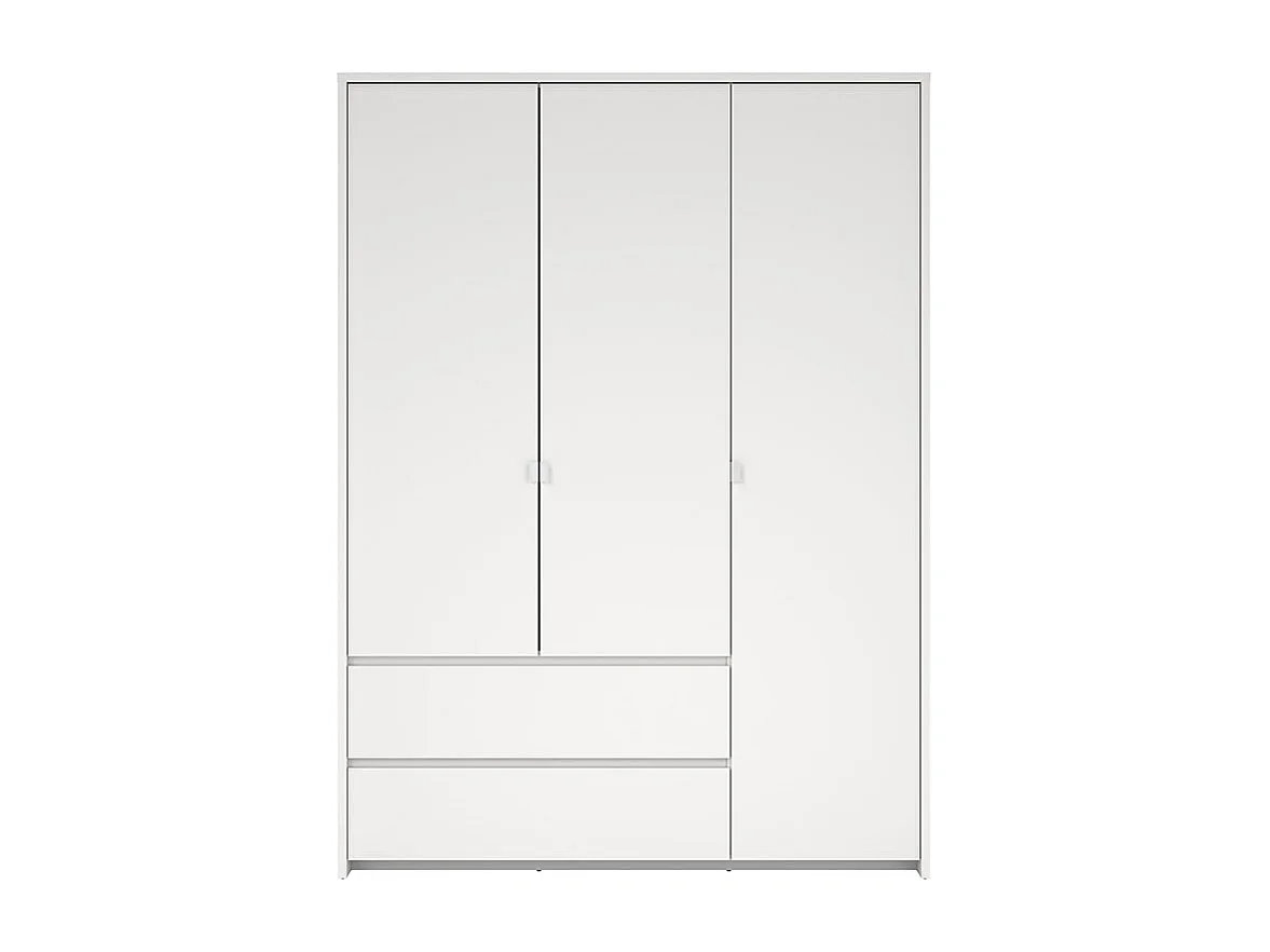 Next kledingkast 3 deuren 2 lades 149x200cm wit.