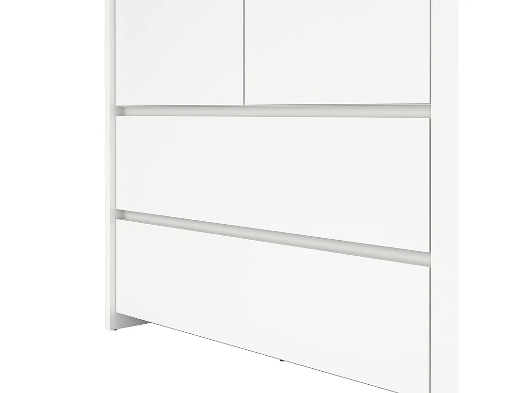 Next kledingkast 3 deuren 2 lades 149x200cm wit.