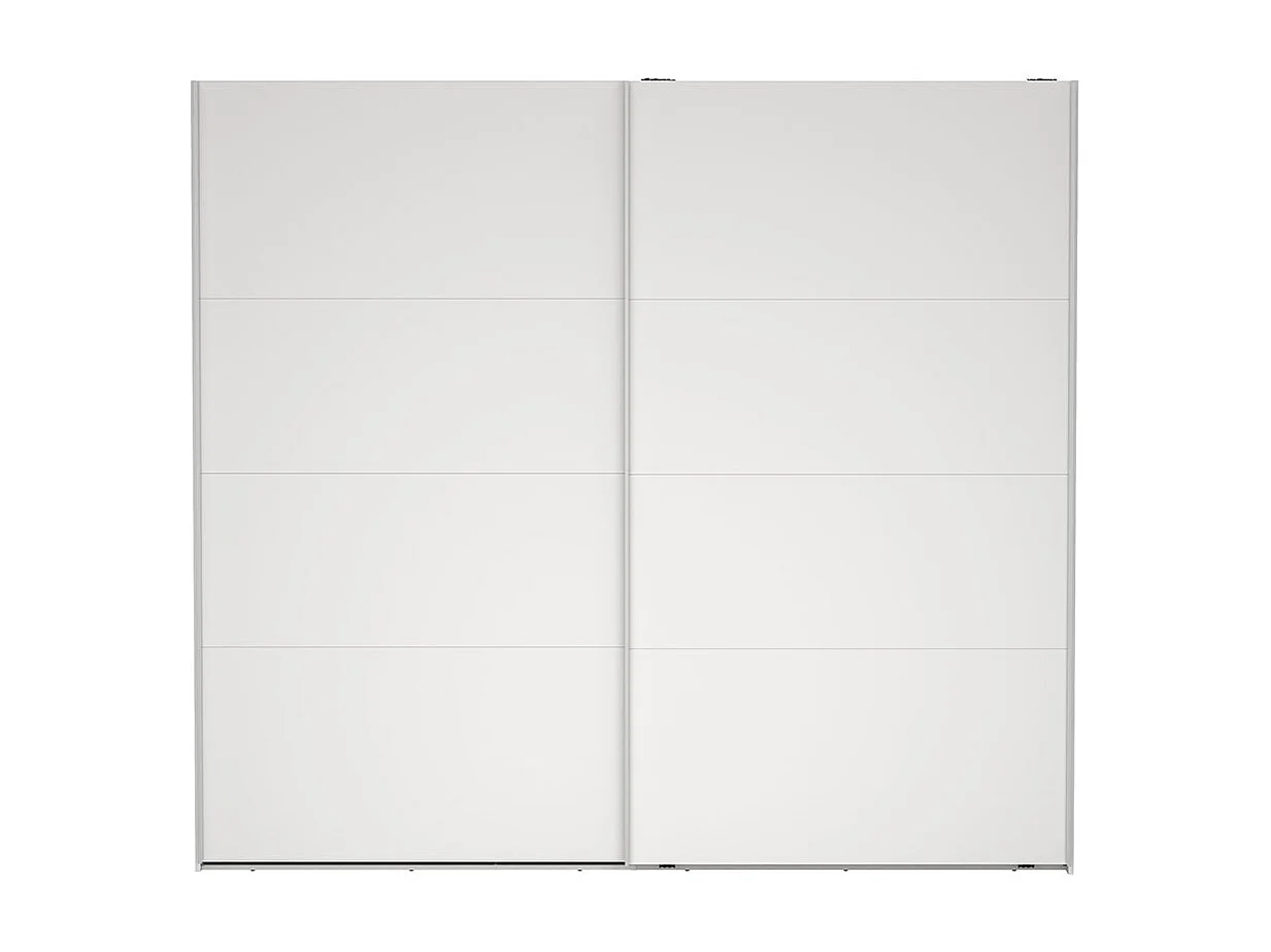 Catania Kleiderschrank 221x244x67cm, 2 Schiebetüren weiß.