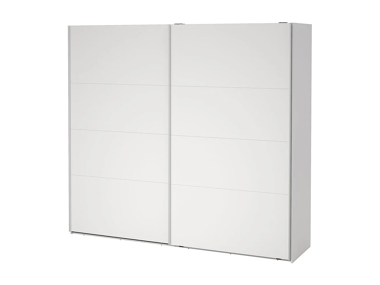 Catania Kleiderschrank 221x244x67cm, 2 Schiebetüren weiß.