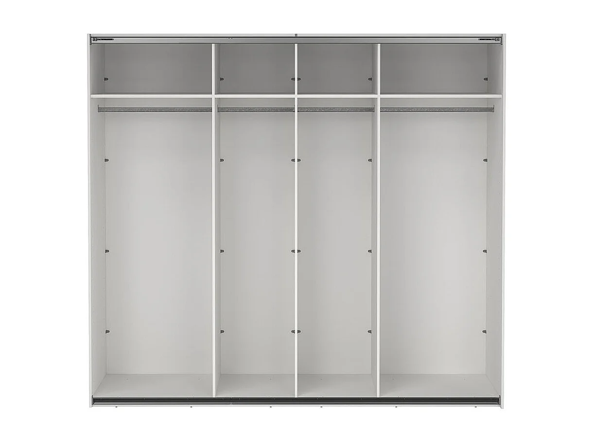 Catania Kleiderschrank 221x244x67cm, 2 Schiebetüren weiß.