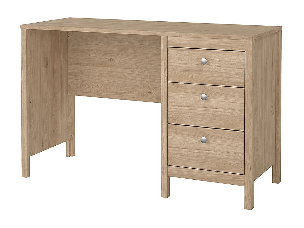 Madrid Schreibtisch 3 Schubladen Eichen-Dekor.