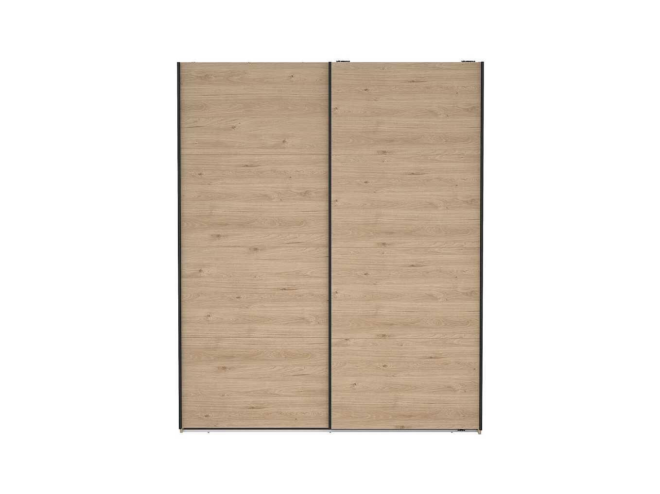 Bergamo armoire coulissante 2 portes 180x220cm chêne décor.