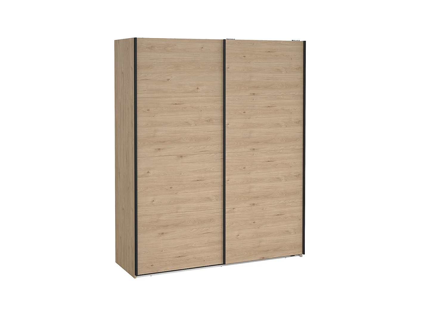 Bergamo armoire coulissante 2 portes 180x220cm chêne décor.