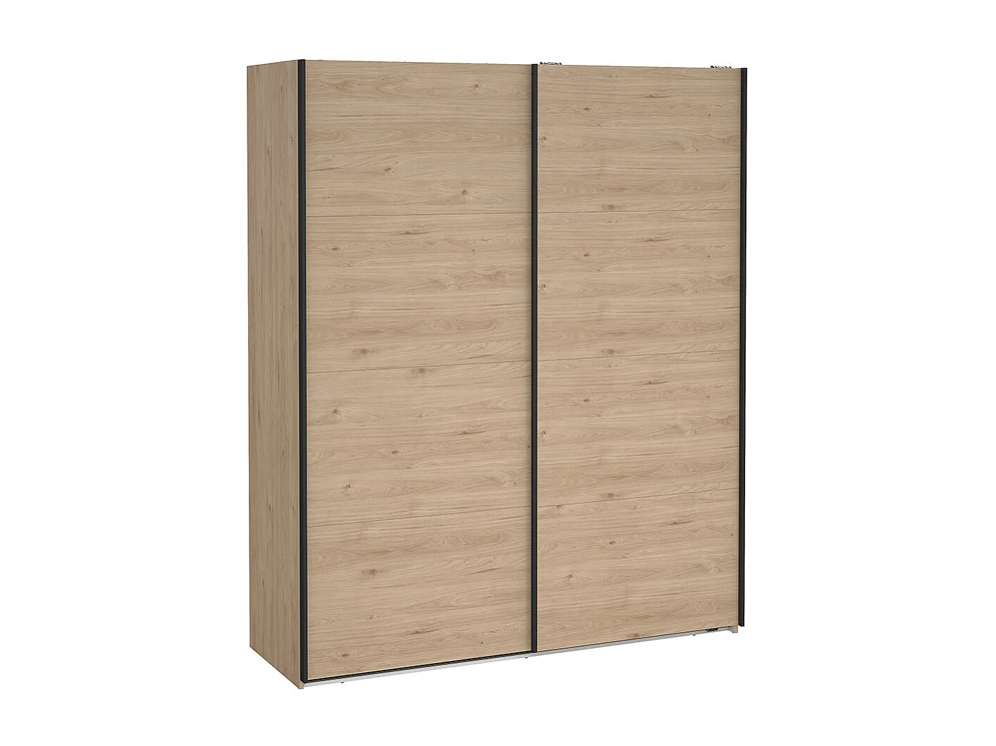 Bergamo armoire coulissante 2 portes 180x220cm chêne décor.