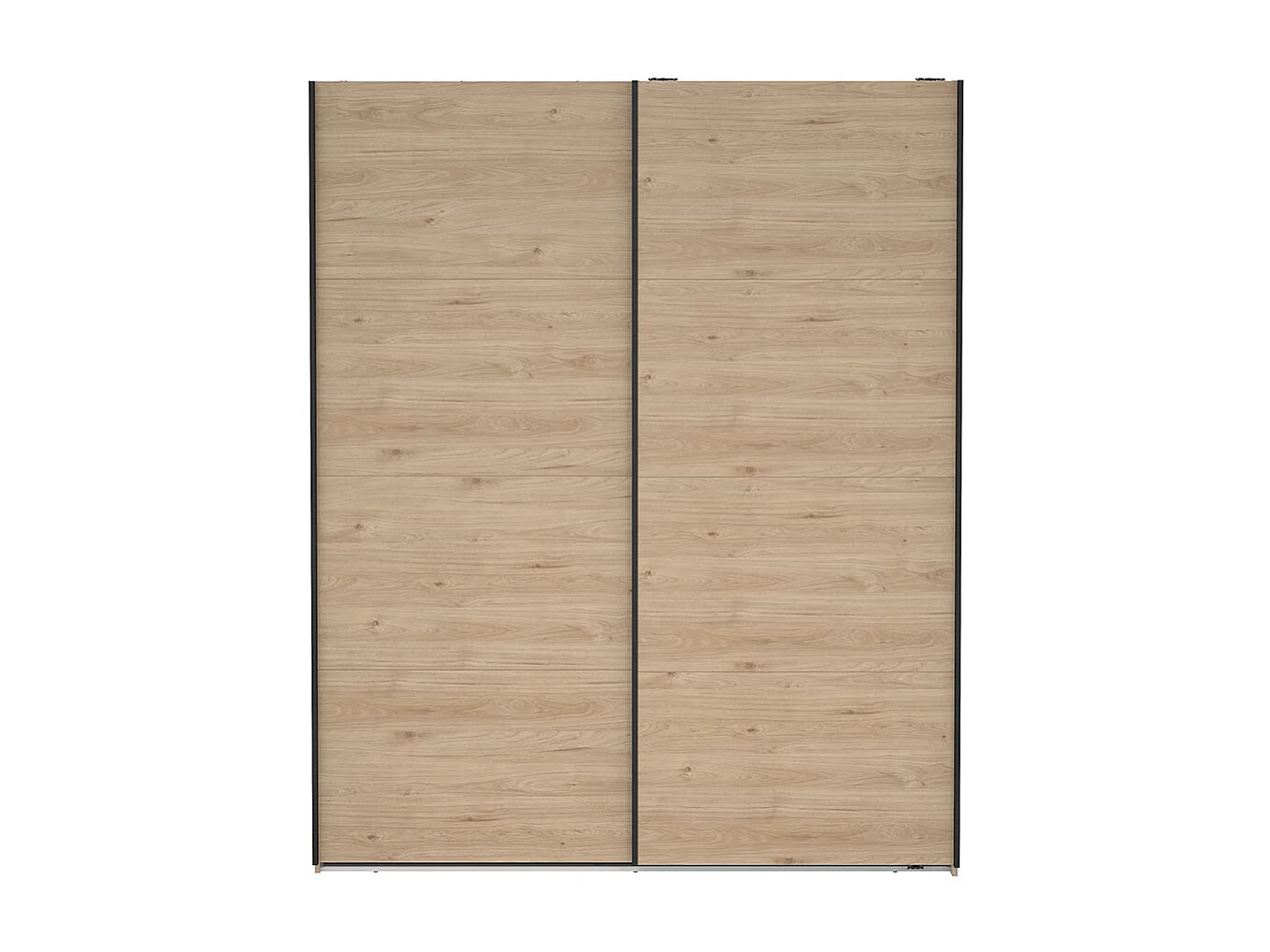 Bergamo armoire coulissante 2 portes 180x220cm chêne décor.