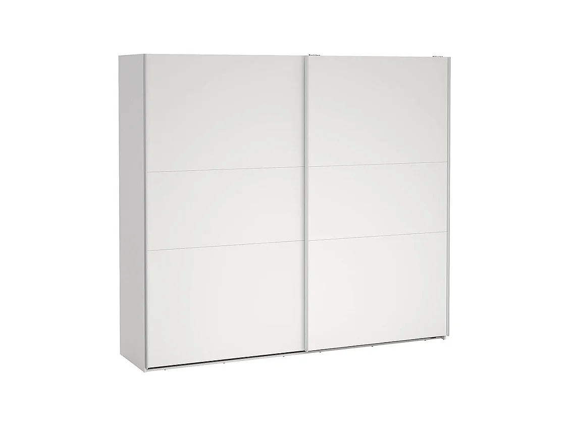Como armoire coulissante 2 portes 245x220cm blanc.