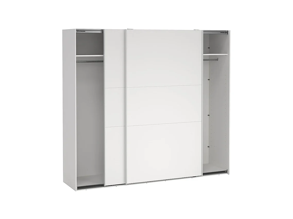 Como armoire coulissante 2 portes 245x220cm blanc.