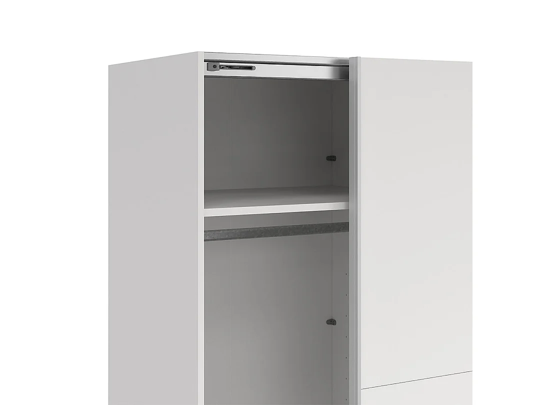 Como armoire coulissante 2 portes 245x220cm blanc.