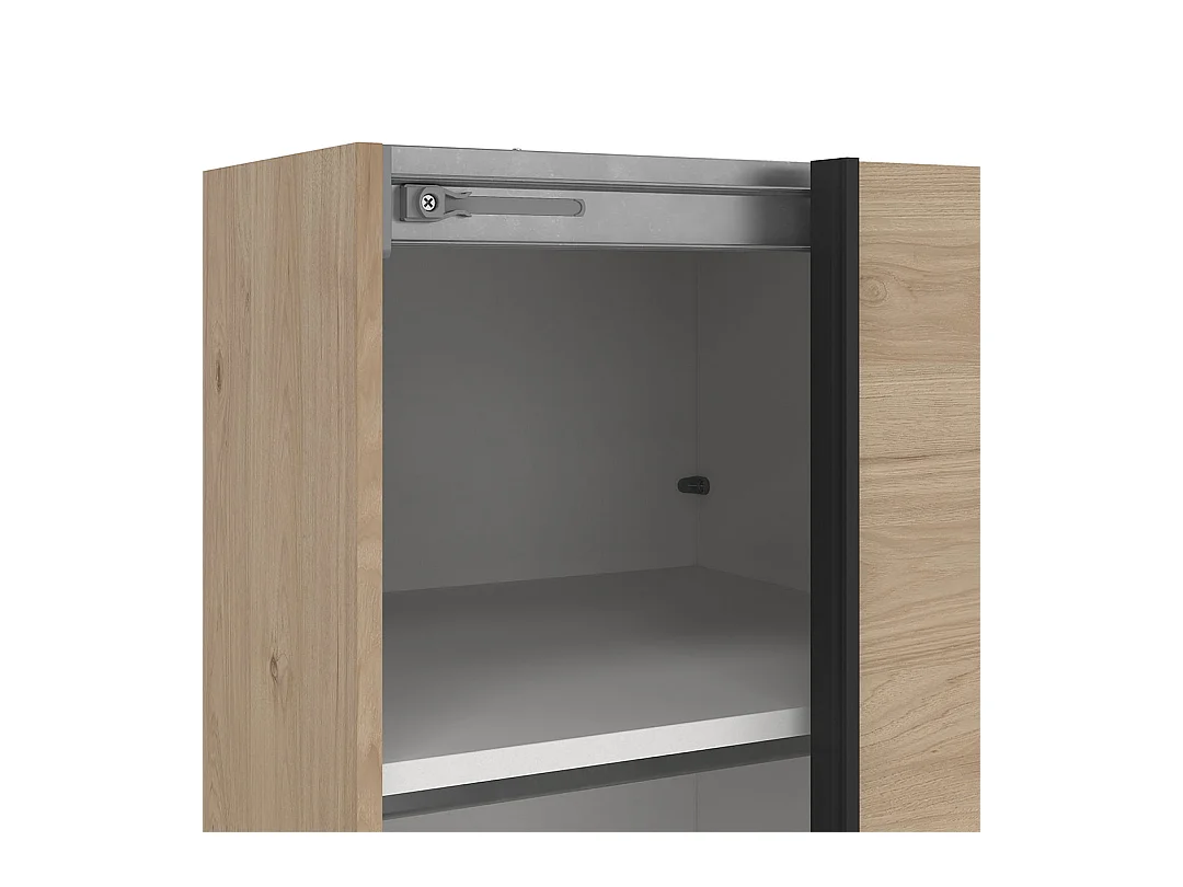 Como armoire coulissante 2 portes 120x220cm chêne décor.