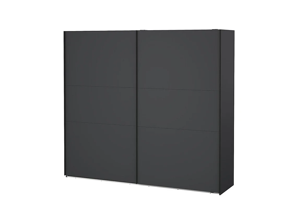 Como armoire coulissante 2 portes 245x220cm gris mat.