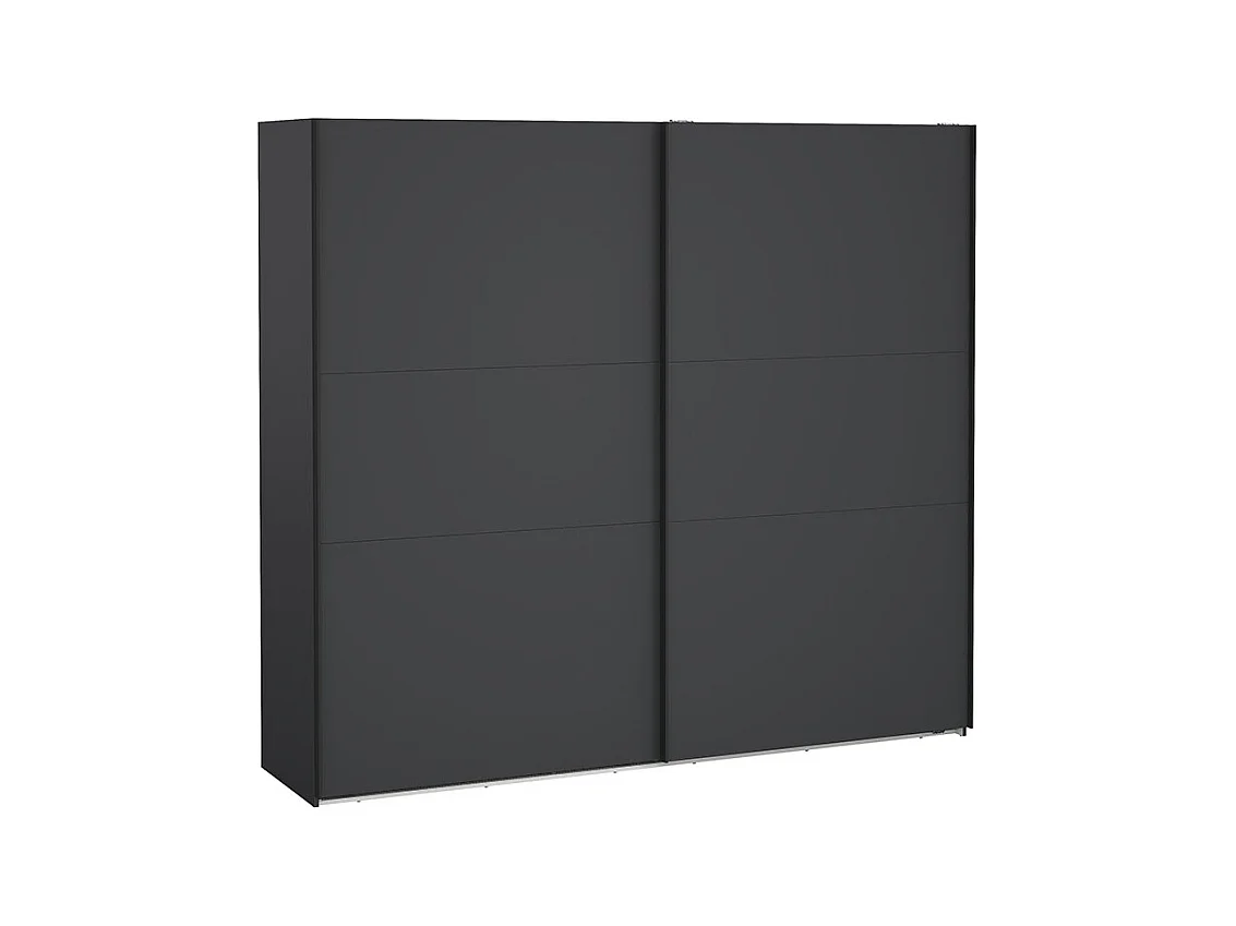 Como armoire coulissante 2 portes 245x220cm gris mat.