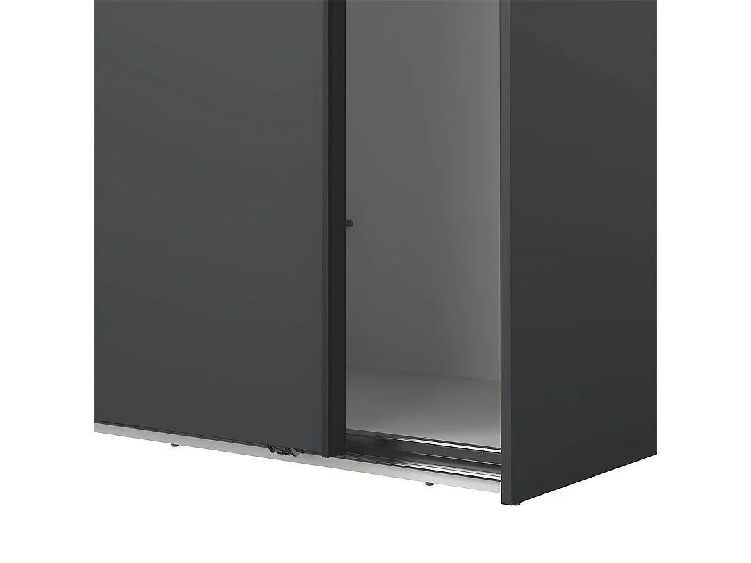 Como armoire coulissante 2 portes 245x220cm gris mat.