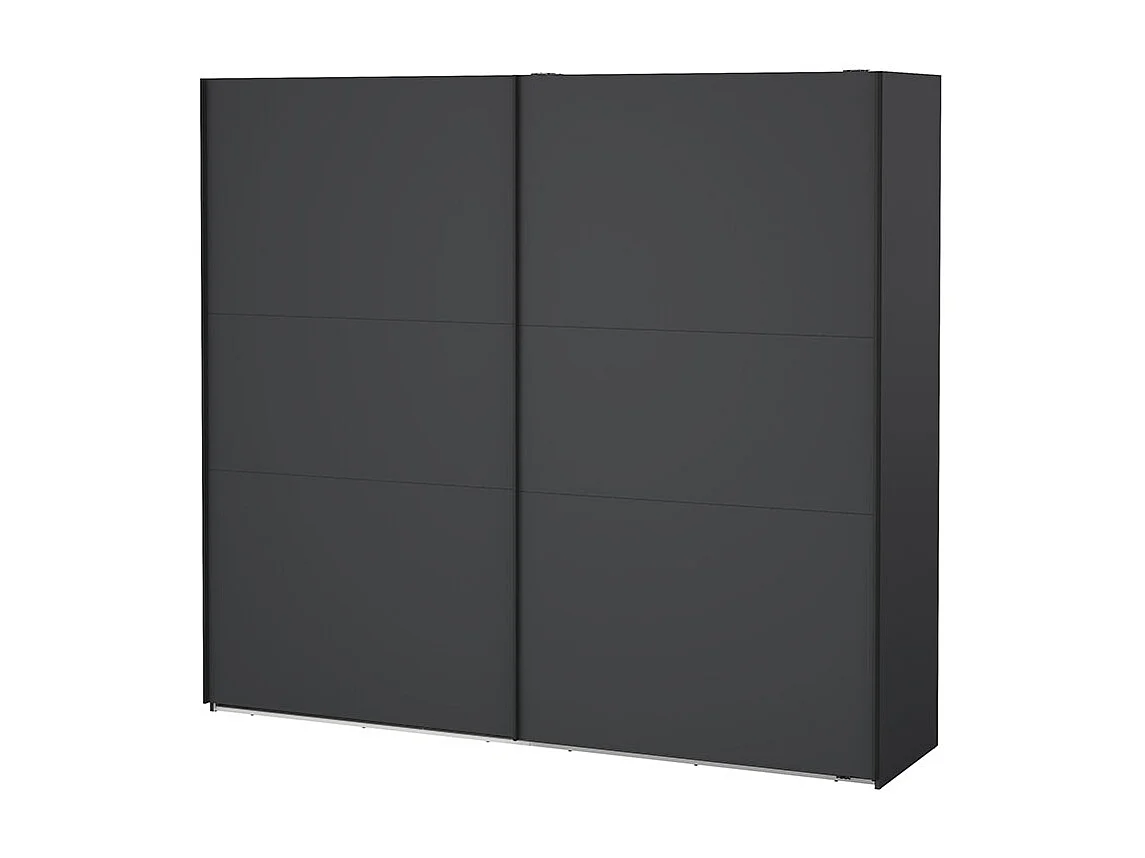 Como Schiebetürenschrank 2 Türen 245x220cm matt grau.