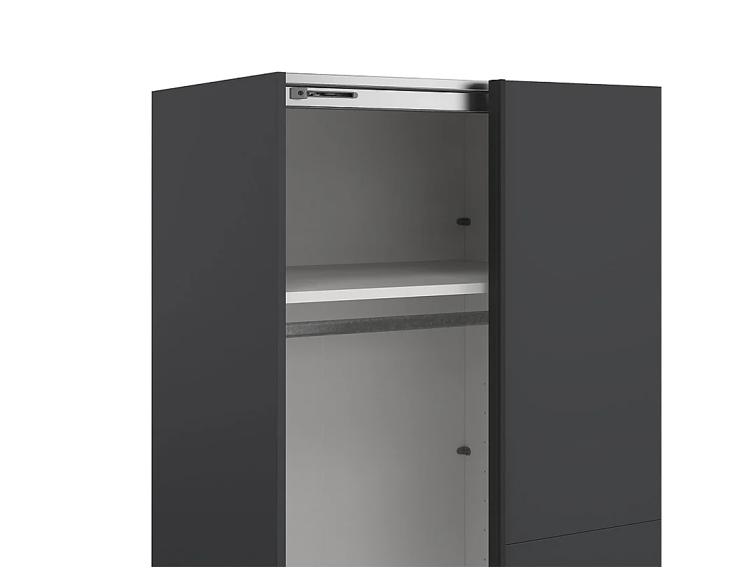 Como Schiebetürenschrank 2 Türen 245x220cm matt grau.