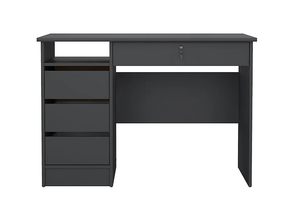 Scrivania FunctionPlus 1 ripiano, 4 cassetti grigio opaco.