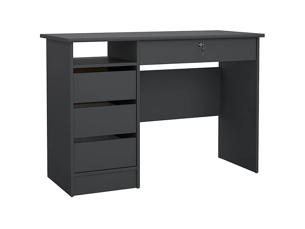 Scrivania FunctionPlus 1 ripiano, 4 cassetti grigio opaco.