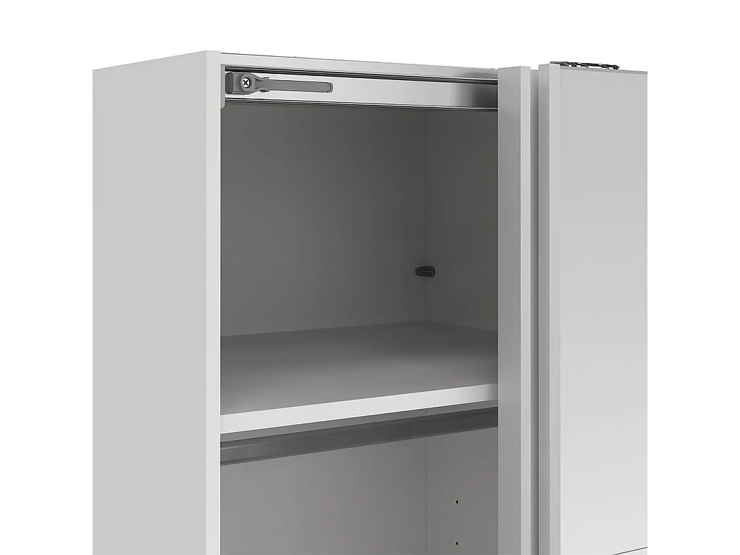 Bergamo schuifdeurkast 2 deuren 140x220cm wit.