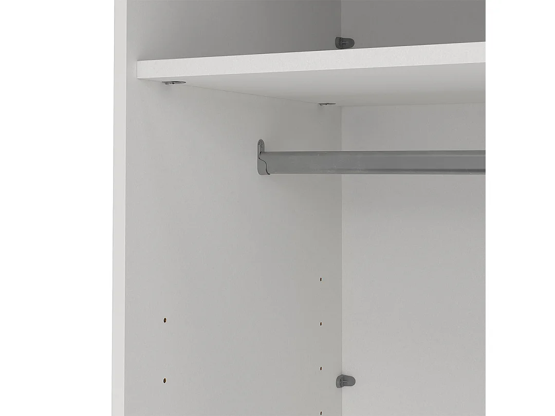 Bergamo schuifdeurkast 2 deuren 140x220cm wit.