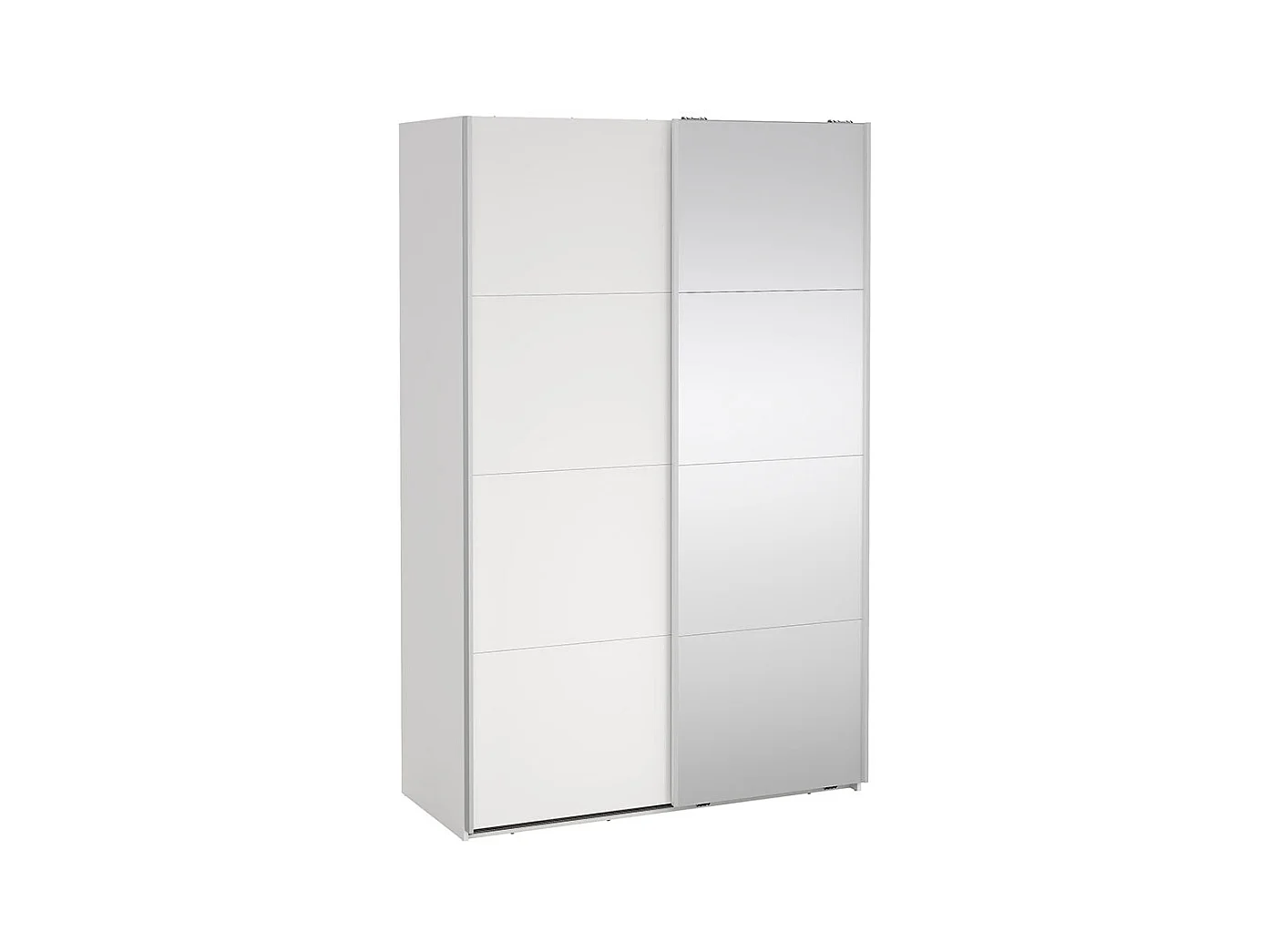 Bergamo armoire coulissante 2 portes 140x220cm blanc.