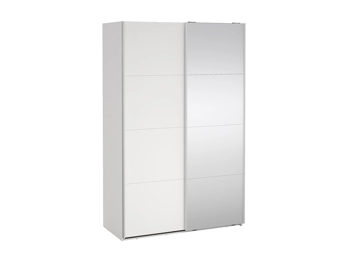 Bergamo schuifdeurkast 2 deuren 140x220cm wit.