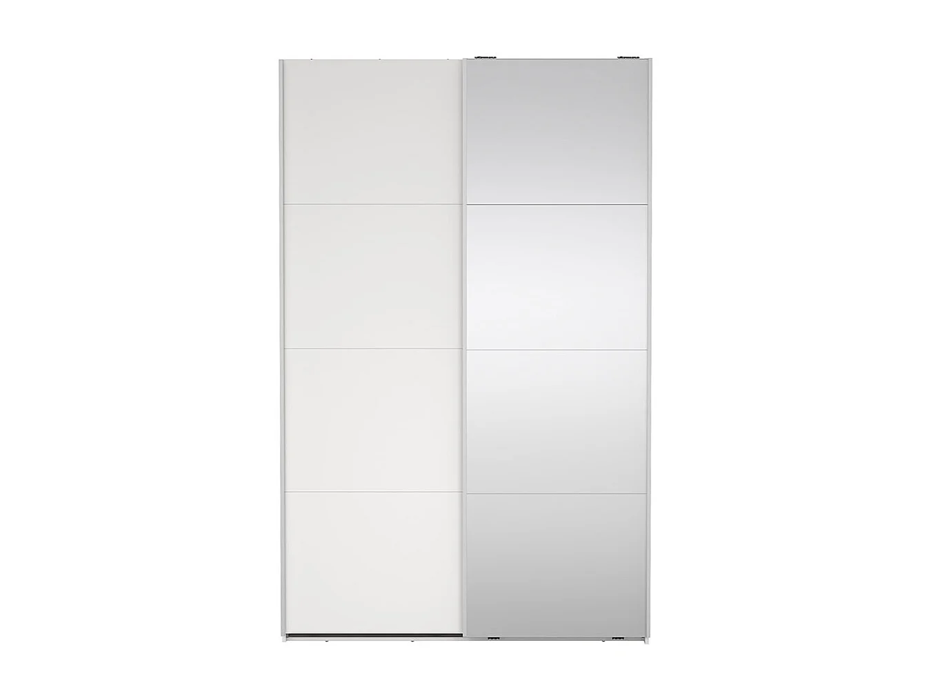 Bergamo schuifdeurkast 2 deuren 140x220cm wit.