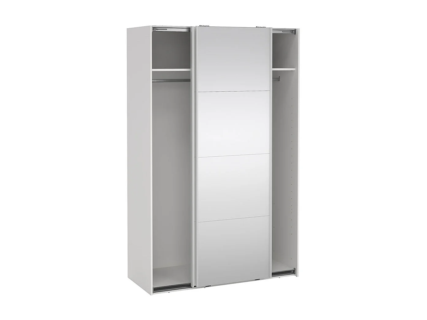 Bergamo schuifdeurkast 2 deuren 140x220cm wit.