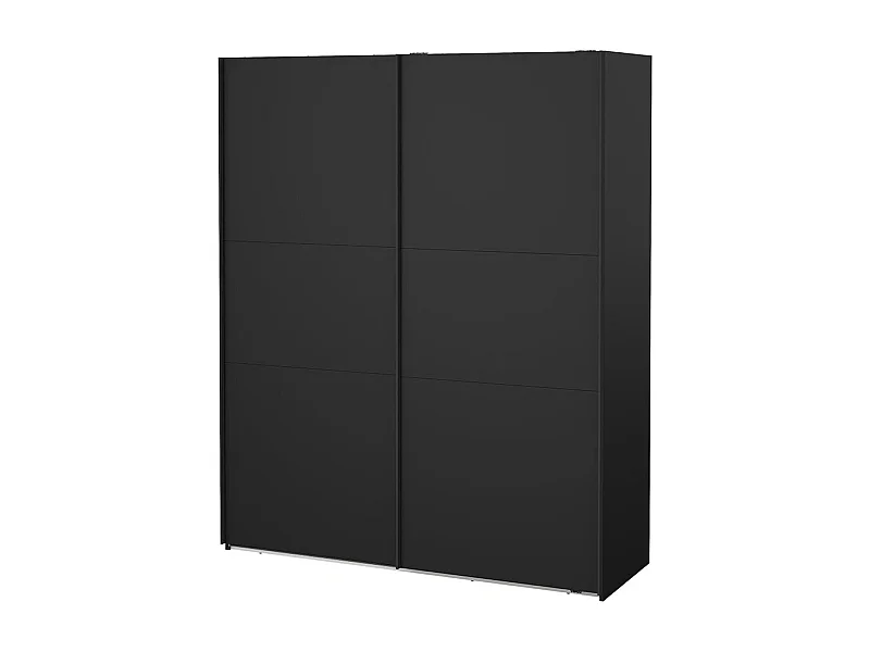 Como armoire coulissante 2 portes 180x220cm noir mat.