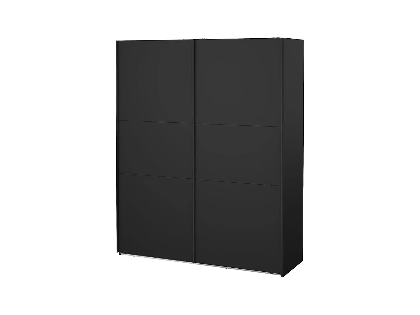Como armoire coulissante 2 portes 180x220cm noir mat.