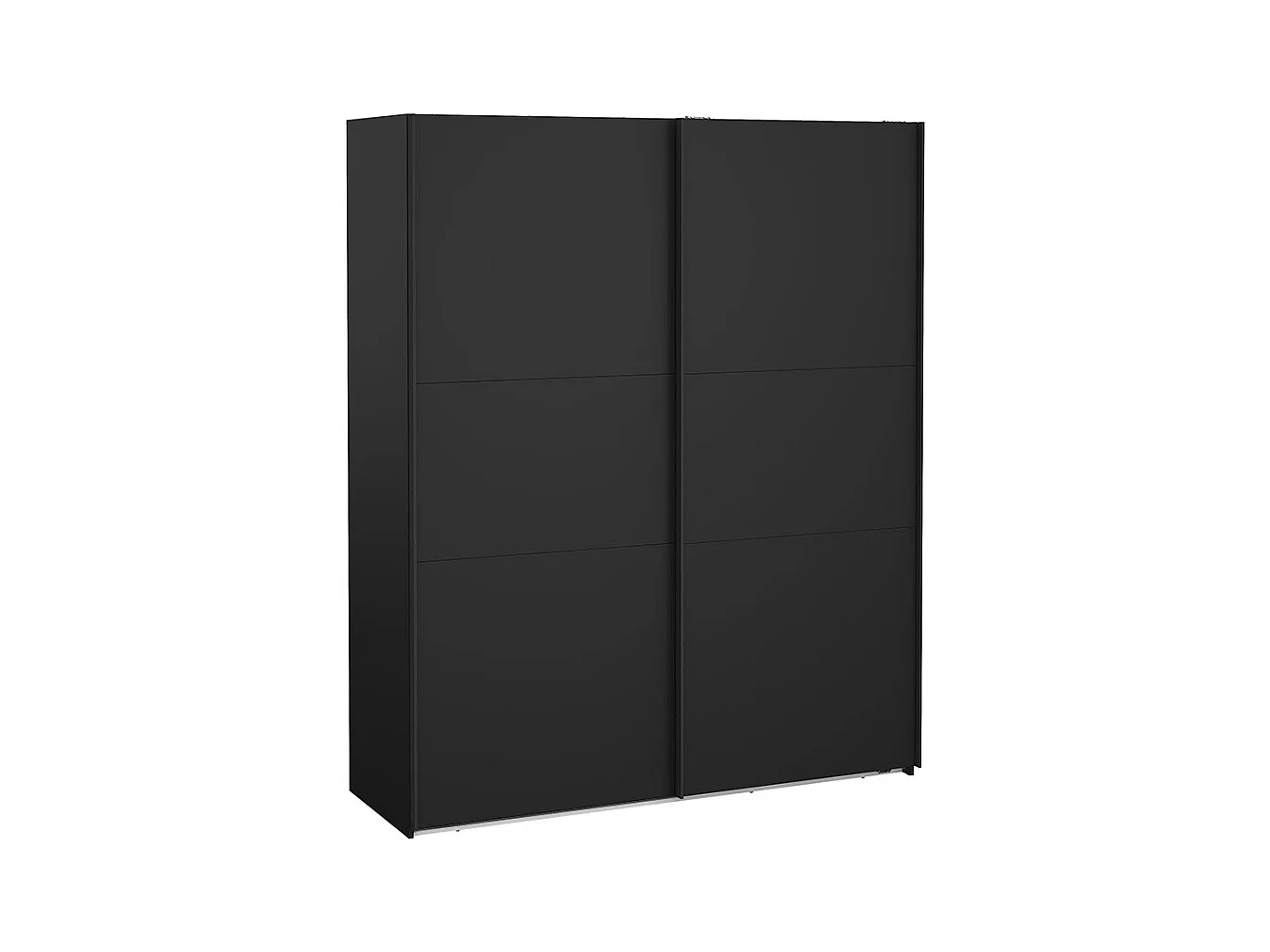 Como armoire coulissante 2 portes 180x220cm noir mat.