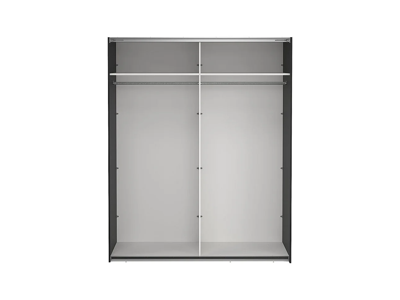 Como armoire coulissante 2 portes 180x220cm noir mat.