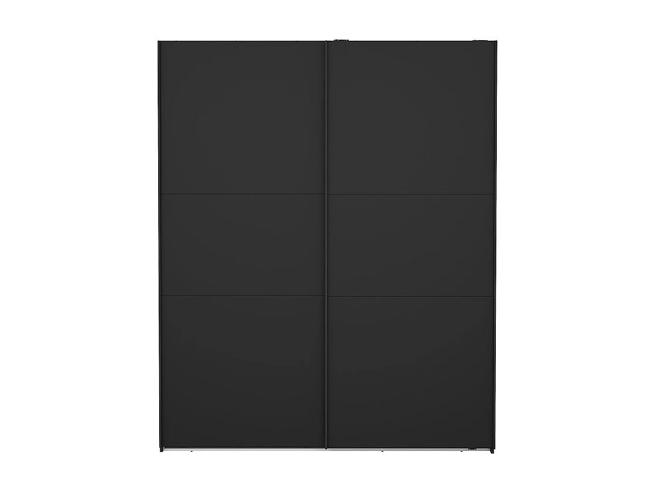 Como Schiebetürenschrank 2 Türen 180x220cm matt schwarz.