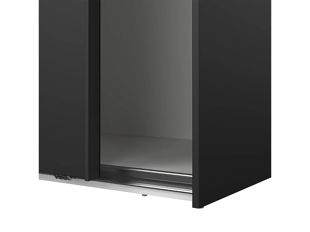 Como Schiebetürenschrank 2 Türen 180x220cm matt schwarz.