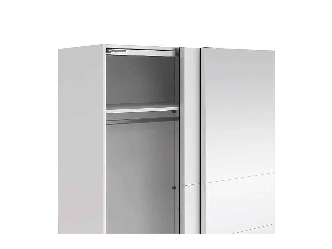 Como armoire coulissante 2 portes 180x200cm blanc.