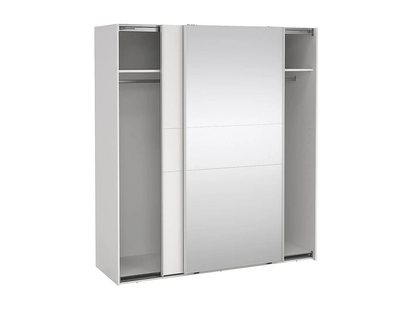 Como armoire coulissante 2 portes 180x200cm blanc.